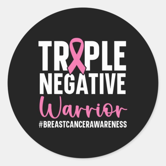 トリプルネガティブウォリアー乳がん認識度Pi ラウンドシール (正面)