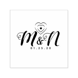 トリプルハート素朴レタリング セルフインキングスタンプ