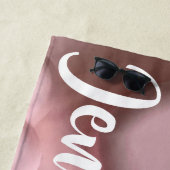 トリプルピンクハート水平パーソナライズされた ビーチタオル (インサイチュ)