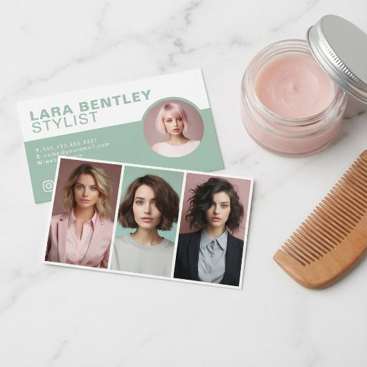 トリプルフォトスタイリストソーシャルメディア、プロフィール写真 名刺