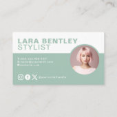 トリプルフォトスタイリストソーシャルメディア、プロフィール写真 名刺 (裏面)