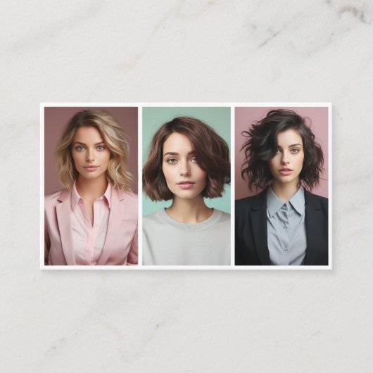 トリプルフォトスタイリストソーシャルメディア、プロフィール写真 名刺 (正面)