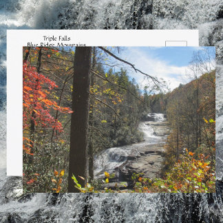 トリプルフォールズ ノースカロライナ州 滝の写真 ポストカード