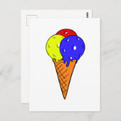 トリプルフレーバーアイスクリーム漬けボール ポストカード (正面/裏面)