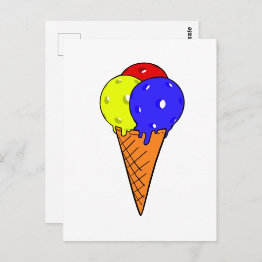 トリプルフレーバーアイスクリーム漬けボール ポストカード (正面/裏面)