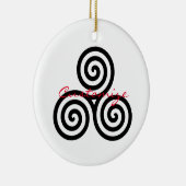 トリプルブラックらせん状サンダー_コーブ セラミックオーナメント (右)