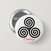 トリプルブラックらせん状サンダー_コーブ 缶バッジ (正面&裏面)