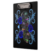 トリプルブラックデイオブザデッドスカルブルーバラ クリップボード (左)