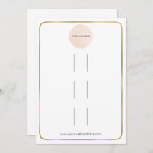 トリプルボウのヘアクリップゴールド縁どフォイル サンキューカード (正面/裏面)