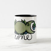 トリプルムーンクローネ神異教の女神アート ツートーンマグカップ (中央)