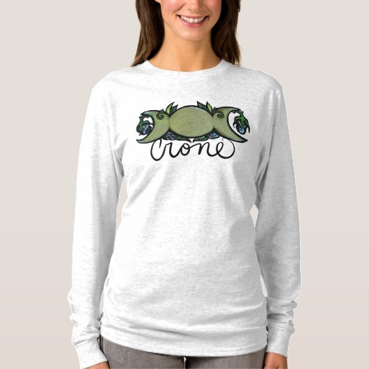 トリプルムーンクローネ神異教の女神アート Tシャツ (正面)