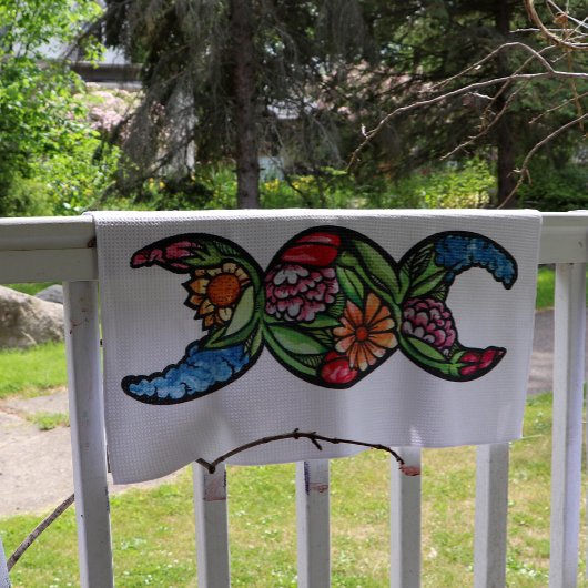 トリプルムーンシンボルガーデン開花 キッチンタオル