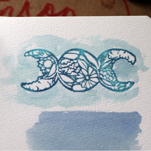 トリプルムーンシンボルガーデン開花 ラバースタンプ