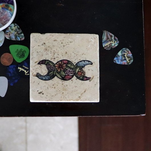 トリプルムーンシンボル開花 ストーンコースター