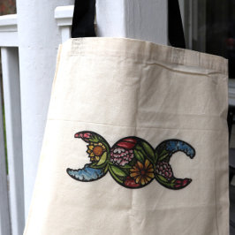 トリプルムーンシンボル開花 トートバッグ