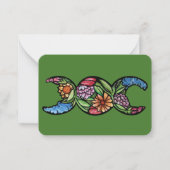 トリプルムーンシンボル開花 ノートカード (正面)