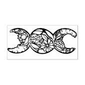 トリプルムーンシンボル開花 ラバースタンプ (インプリント)