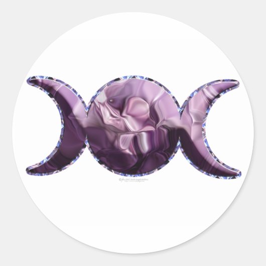 トリプルムーンステッカー ラウンドシール (正面)