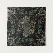 トリプルムーンチマーティール（緑がかった色） タペストリー (正面(横))