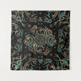 トリプルムーンチマーティール（緑がかった色） タペストリー