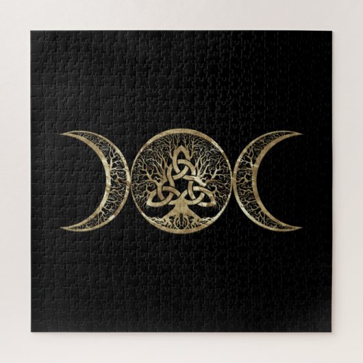 トリプルムーンツリーオブライフトリケトラ ジグソーパズル (縦)