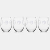 トリプルムーンパープルと金ゴールド ステムなしワイングラス (裏面)