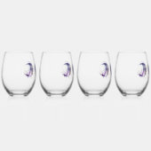 トリプルムーンパープルと金ゴールド ステムなしワイングラス (右)