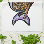 トリプルムーンフクロウ キッチンタオル (折り畳み)