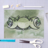 トリプルムーン女神ガイアのアートワーク緑の魔女 薄葉紙 (クラフト)