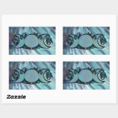 トリプルムーン女神ガイアのアートワーク緑の魔女 長方形シール (シート)