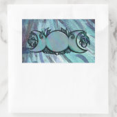 トリプルムーン女神ガイアのアートワーク緑の魔女 長方形シール (バッグ)