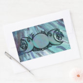 トリプルムーン女神ガイアのアートワーク緑の魔女 長方形シール (封筒)