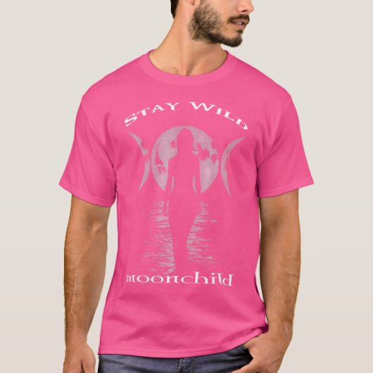 トリプルムーン女神シャツムーンチャイルドT Tシャツ (正面)