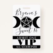 トリプルムーン女神ペンタグラム魔法パーティーVIPパス バッジ (正面)