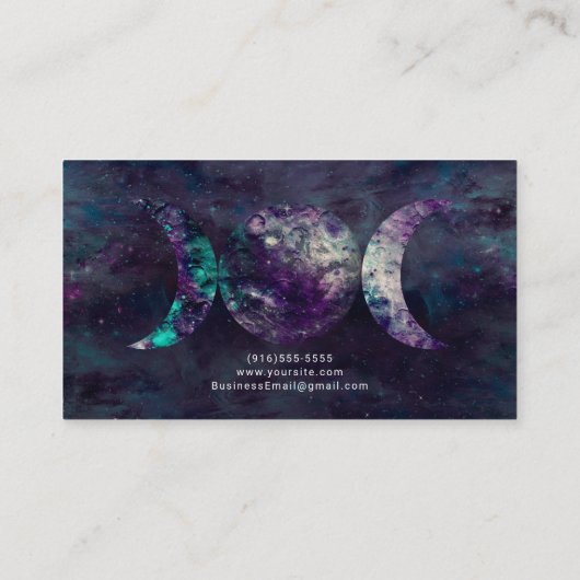 トリプルムーン女神ルナユニバースムーンズヨガ 名刺 (裏面)