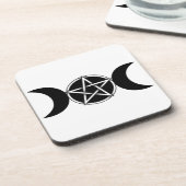 トリプルムーン女神星形五角形ペンタグラム コースター (左側)