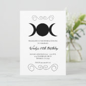 トリプルムーン女神星形五角形誕生日パーティー 招待状 (スタンド正面)