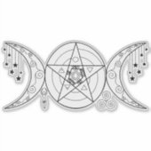 トリプルムーン女神 シール (正面)