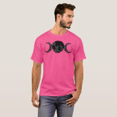 トリプルムーン女神 魔女 ウィッカ Tシャツ (正面フル)