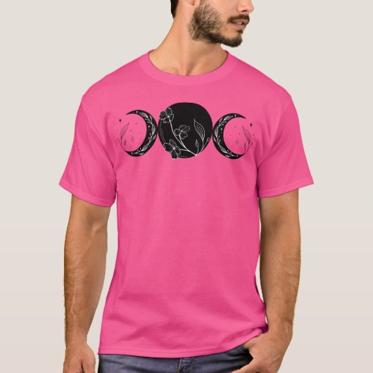 トリプルムーン女神 魔女 ウィッカ Tシャツ (正面)
