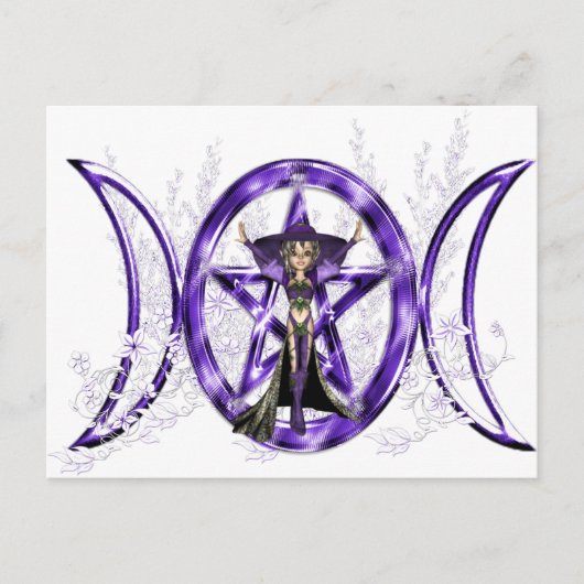 トリプルムーン小妖精や小人 ポストカード (正面)