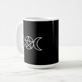トリプルムーン星形五角形女神 コーヒーマグカップ (正面左)
