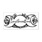 トリプルムーン開花異教のウィッカ信者記号moonchild セルフインキングスタンプ (デザイン)