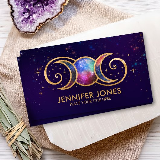 トリプルムーン – ゴールデンスパイラルオーナメント 名刺