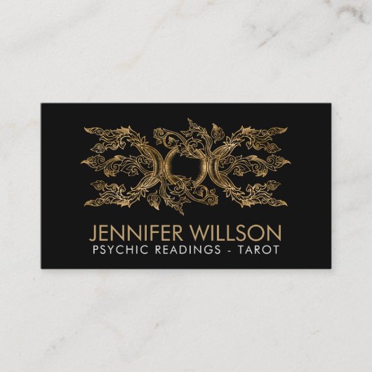 トリプルムーン – トリプル女神オーナメント 名刺 (正面)