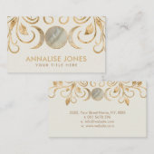 トリプルムーン – トリプル女神パールと金ゴールドブシン 名刺 (正面/裏面)