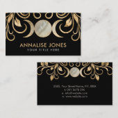  トリプルムーン – トリプル女神パールと金ゴールド 名刺 (正面/裏面)