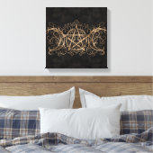 トリプルムーン – トリプル女神ペンタグラムオーナメント キャンバスプリント (インサイチュ (寝室))