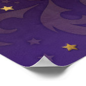 トリプルムーン – トリプル女神金ゴールドと紫 ポスター (角)