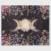 トリプルムーン – トリプル女神 – 水彩 ラッピングペーパー (フラット)